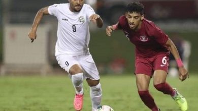 من مباراة التصفيات التي جمعت منتخبي اليمن وقطر