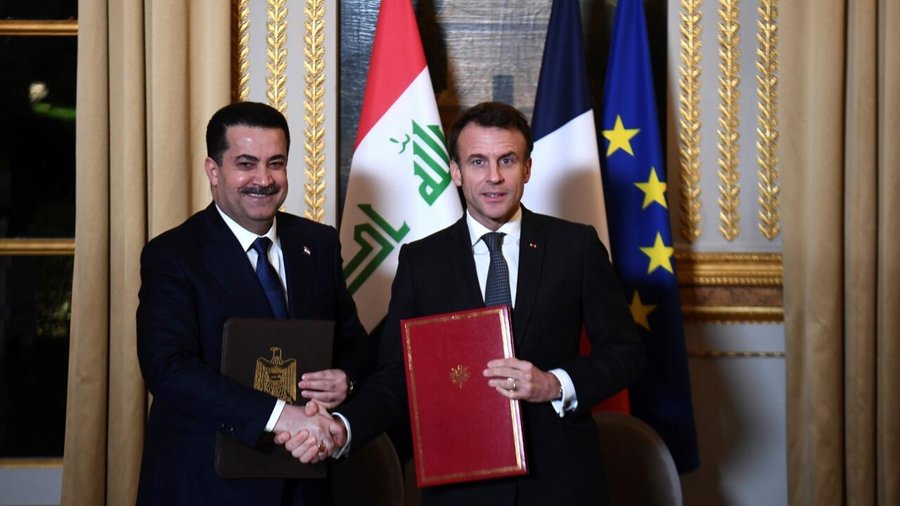 العراق وفرنسا يوقعان “اتفاقية شراكة استراتيجية” لتعزيز التعاون في قطاع الطافة