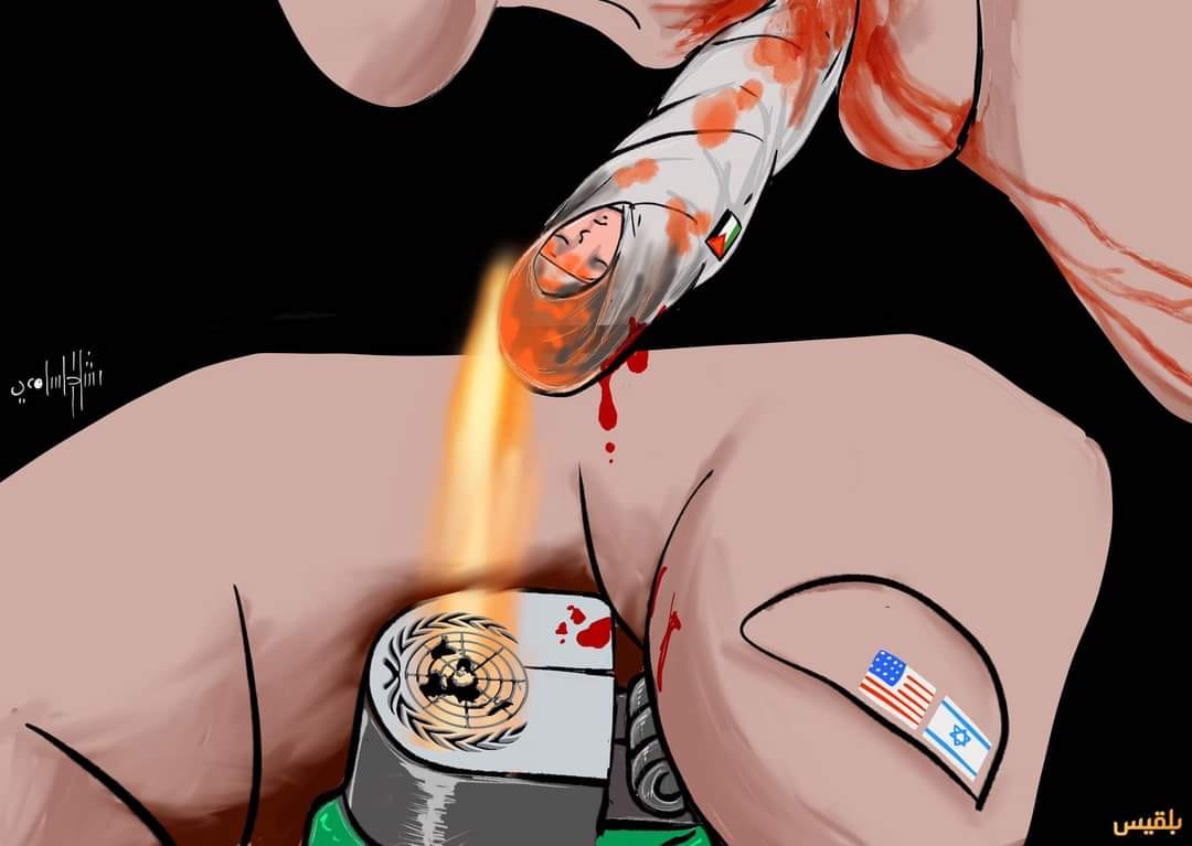مذابح الأطفال في غزة-كاريكاتير